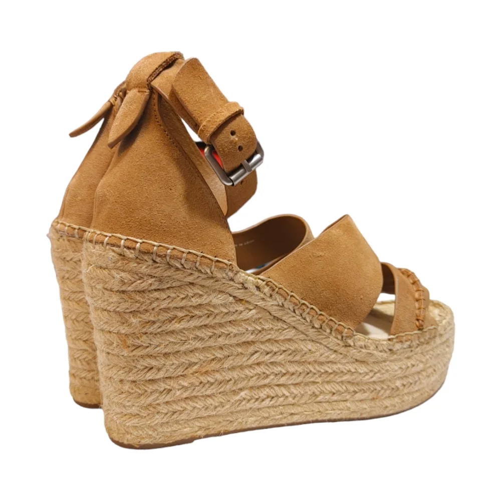 Dolce Vita Suede Desi Platform Espadrille Wedge Heel Sandals Women's Size 8